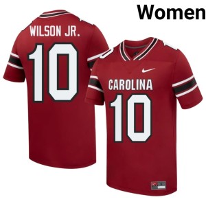 #10 Garnet College Football High School Women's George Wilson Jr. SC Jerseys 262420-122