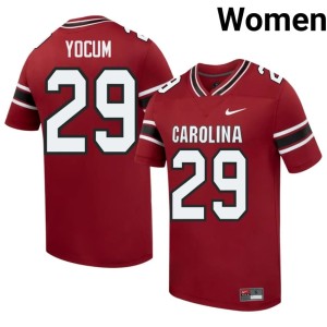 #29 College Football Women Garnet University Gunnar Yocum Cocks Jerseys 294264-673