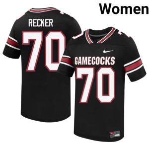 #70 Stitched Black Jake Recker College Football South Carolina Womens Jerseys 965622-358