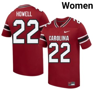 #22 Garnet Replica Cocks Women College Football Jawarn Howell Jersey 275242-653