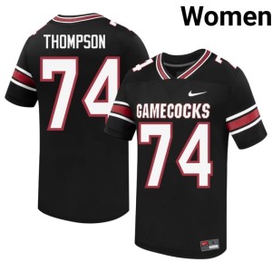 #74 Josiah Thompson Women Game Cocks Player Black College Football Jersey 616961-294