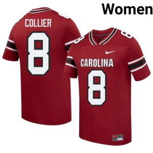 #8 Judge Collier College Football Women's Garnet Cocks Game Jersey 748856-211
