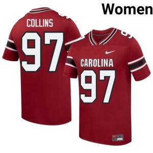 #97 Kelby Collins Cocks Women College Football Garnet Alumni Jersey 469059-995