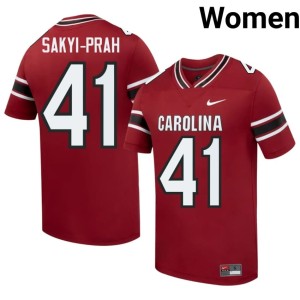 #41 College Football Garnet Kobby Sakyi-Prah Carolina Replica Women Jersey 893443-193