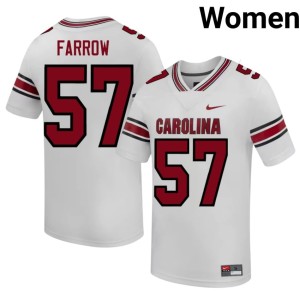 #57 Embroidery College Football Womens Kyler Farrow University of South Carolina White Jerseys 865747-689