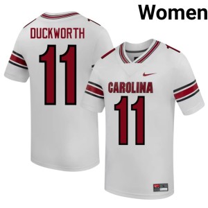 #11 SC Gamecocks White Landon Duckworth College Football Alumni Women's Jersey 469608-161