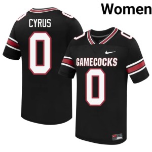 #0 Fighting Gamecocks Game Womens College Football Black Lex Cyrus Jersey 650369-427