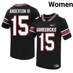 #15 Black NCAA College Football UofSC Lucian Anderson III Womens Jersey 761000-909