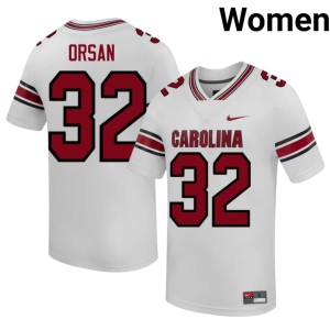 #32 White Women South Carolina Stitched College Football Malik Orsan Jersey 847611-388