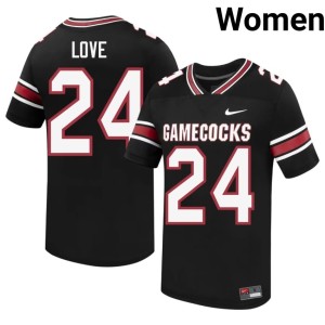 #24 University of South Carolina Mason Love Black Womens College Football Stitched Jerseys 422473-142