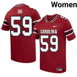 #59 College Football Game Cocks Garnet Matthew Oh Women University Jersey 754334-428