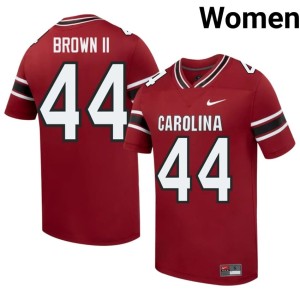 #44 Women's College Football Garnet Stitched Cocks Maurice Brown II Jersey 510897-186