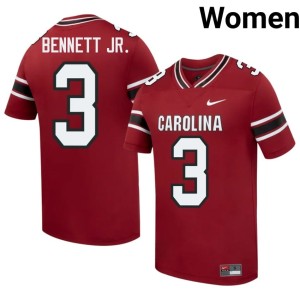 #3 College Football Embroidery Garnet Mazeo Bennett Jr. Womens Gamecocks Jerseys 345757-312