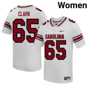 #65 Noah Clark Women Cocks College Football Alumni White Jerseys 782658-945