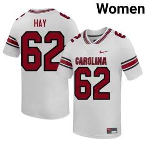 #62 White Womens Alumni Nolan Hay University of South Carolina College Football Jersey 841036-196