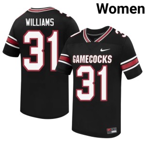 #31 Cocks Womens Limited Peyton Williams Black College Football Jersey 973229-899