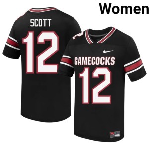 #12 Replica Black College Football Game Cocks Quay'sheed Scott Women's Jerseys 471765-632