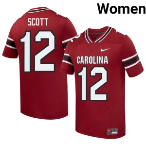 #12 College Football South Carolina Gamecocks Garnet NCAA Women Quay'sheed Scott Jersey 386447-946