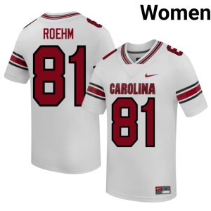 #81 White High School Reno Roehm SC College Football Womens Jersey 602732-976