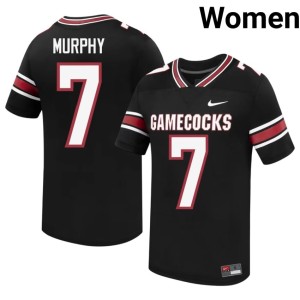 #7 College Football Women Fighting Gamecocks Black Shawn Murphy Limited Jersey 621108-999