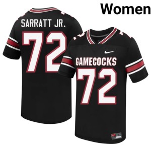 #72 SC College Football Black Shed Sarratt Jr. Stitched Women's Jersey 188433-770