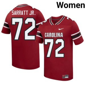 #72 College Football Garnet Womens SC Gamecocks Official Shed Sarratt Jr. Jersey 780316-298