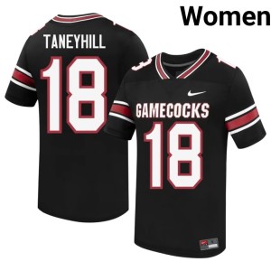 #18 College Football Women's Gamecocks Black Game Steve Taneyhill Jerseys 663253-814