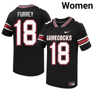 #18 Womens Black 2026-27 College Football Game Cocks Stone Furrey Jersey 591679-889