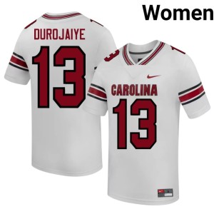 #13 Gamecocks Limited White Women College Football Tomiwa Durojaiye Jersey 875404-286