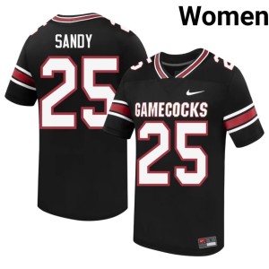 #25 University of South Carolina College Football Women Zahbari Sandy Official Black Jerseys 766555-147