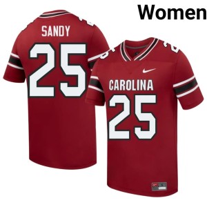 #25 College Football South Carolina Women's Game Zahbari Sandy Garnet Jerseys 720572-190