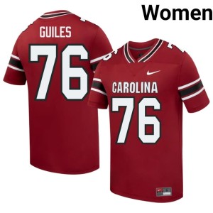 #76 Garnet UofSC Zyon Guiles College Football 2026 Womens Jerseys 131651-853