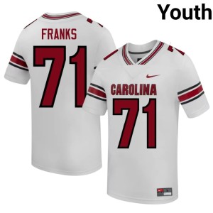 #71 High School Blake Franks White College Football SC Gamecocks Youth Jersey 361896-356