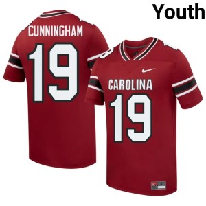 #19 Youth College Football 2026-27 Garnet Fighting Gamecocks Brandon Cunningham Jersey 586473-758