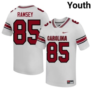#85 College Football Youth White Replica Caden Ramsey Game Cocks Jerseys 227818-976