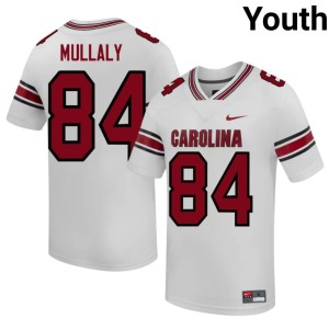#84 White Charly Mullaly NCAA Youth College Football Game Cocks Jersey 971036-707
