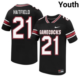 #21 High School Chris Hatfield Black College Football SC Youth Jersey 314807-660