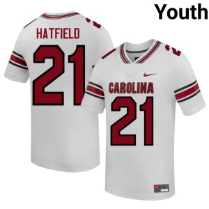 #21 College Football 2026 White UofSC Youth Chris Hatfield Jerseys 590361-402