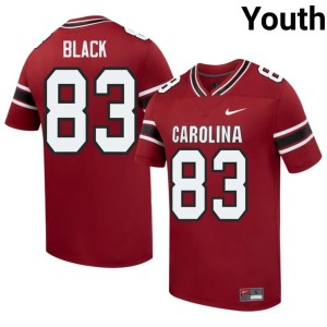 #83 Youth College Football Game Cocks Garnet DJ Black NCAA Jersey 641334-125