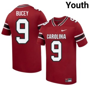 #9 Garnet South Carolina Embroidery Youth College Football David Bucey Jersey 520703-909