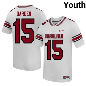 #15 College Football High School White University of South Carolina Youth Donovan Darden Jersey 898330-949