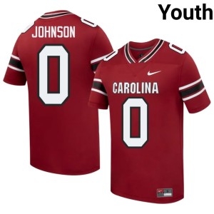 #0 Fred Johnson Fighting Gamecocks Garnet Youth College Football Limited Jerseys 552983-785
