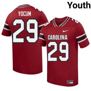 #29 Gunnar Yocum Gamecocks College Football Replica Youth Garnet Jerseys 266603-864