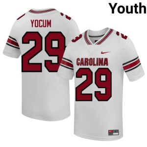 #29 Alumni White Gamecocks College Football Youth Gunnar Yocum Jerseys 662717-354