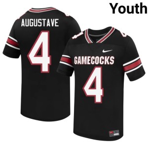 #4 Youth Game Carolina College Football Isaiah Augustave Black Jerseys 478509-491