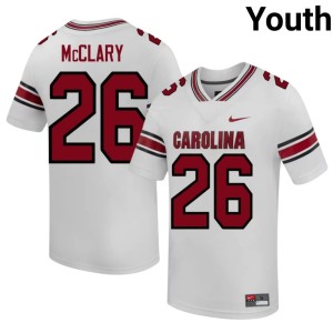 #26 White SC College Football Youth NCAA Isaiah McClary Jersey 410132-229