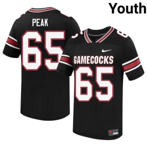 #65 South Carolina Jacarrius Peak University Youth College Football Black Jerseys 752189-660