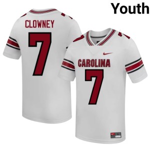 #7 College Football University of South Carolina Alumni White Jadeveon Clowney Youth Jerseys 987080-348