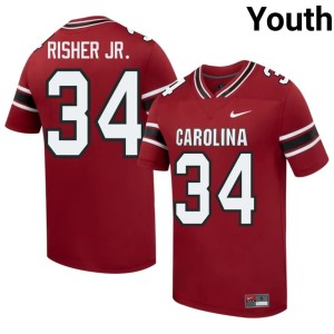 #34 College Football Alumni Jamian Risher Jr. Youth UofSC Garnet Jerseys 814177-144