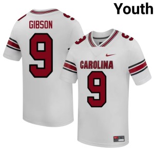 #9 Gamecocks Jayden Gibson Youth White Player College Football Jerseys 706996-610
